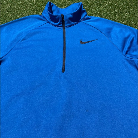Nike Dri-Fit Half Zip Jacket Mens Size Large Blue Black - Picture 4 of 5